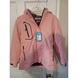 Skieer Women's Waterproof Ski Jacket Warm Rain Jacket Winter Hooded Coat SMALL